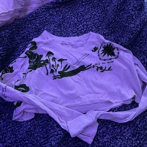 Free People Cropped Long Sleeve Shirt.